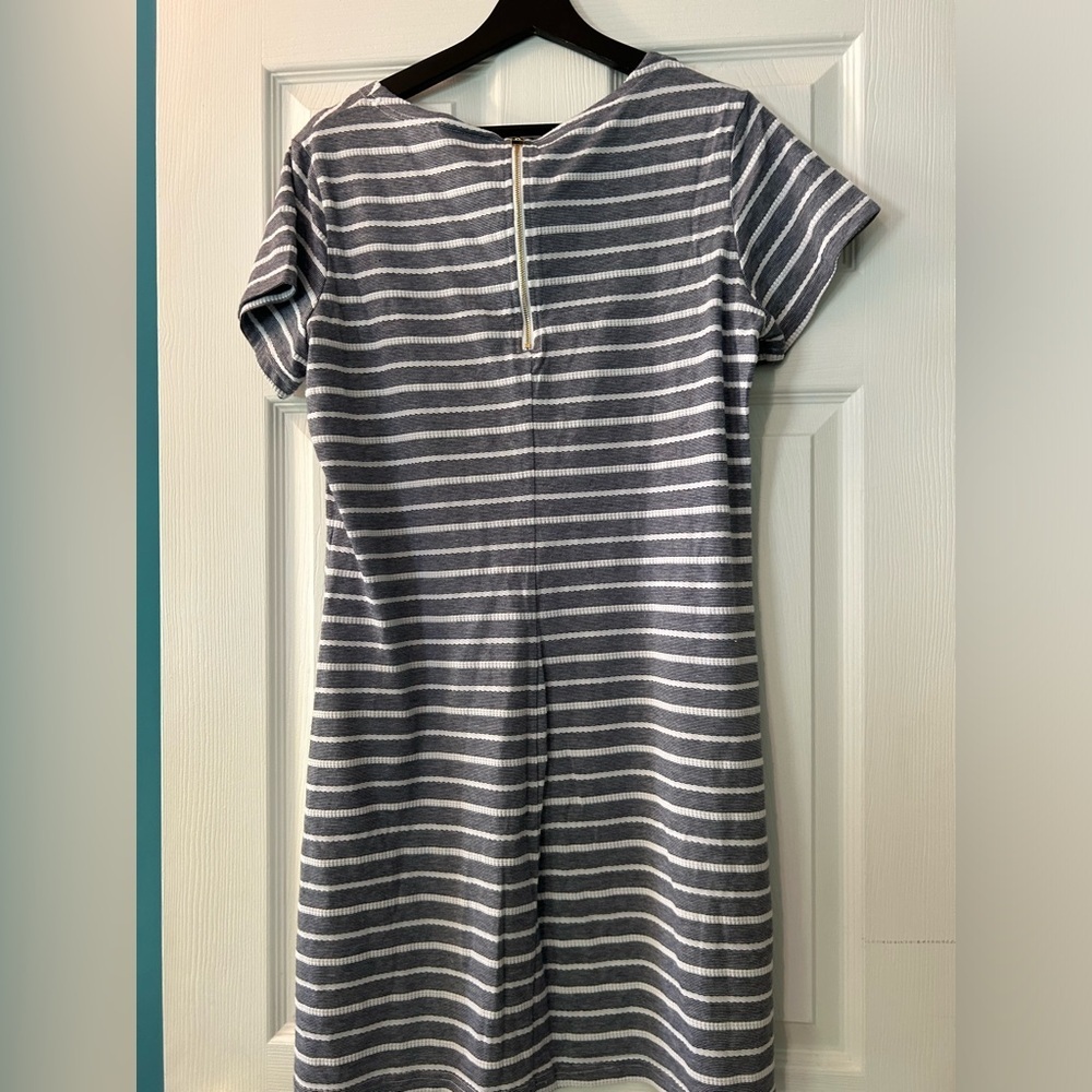 Sail to Sable blue & white striped dress - Picture 2 of 4